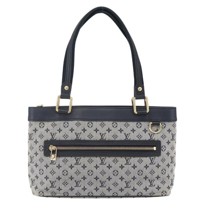 Louis Vuitton Lucille Handbag Mini Lin, BLUE, CANVAS, Handbag
