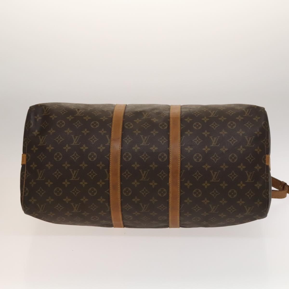 Louis Vuitton Keepall Bandouliere Bag Monogram Canvas, BROWN, CANVAS, Travel bag