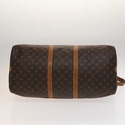 Louis Vuitton Keepall Bandouliere Bag Monogram Canvas, BROWN, CANVAS, Travel bag