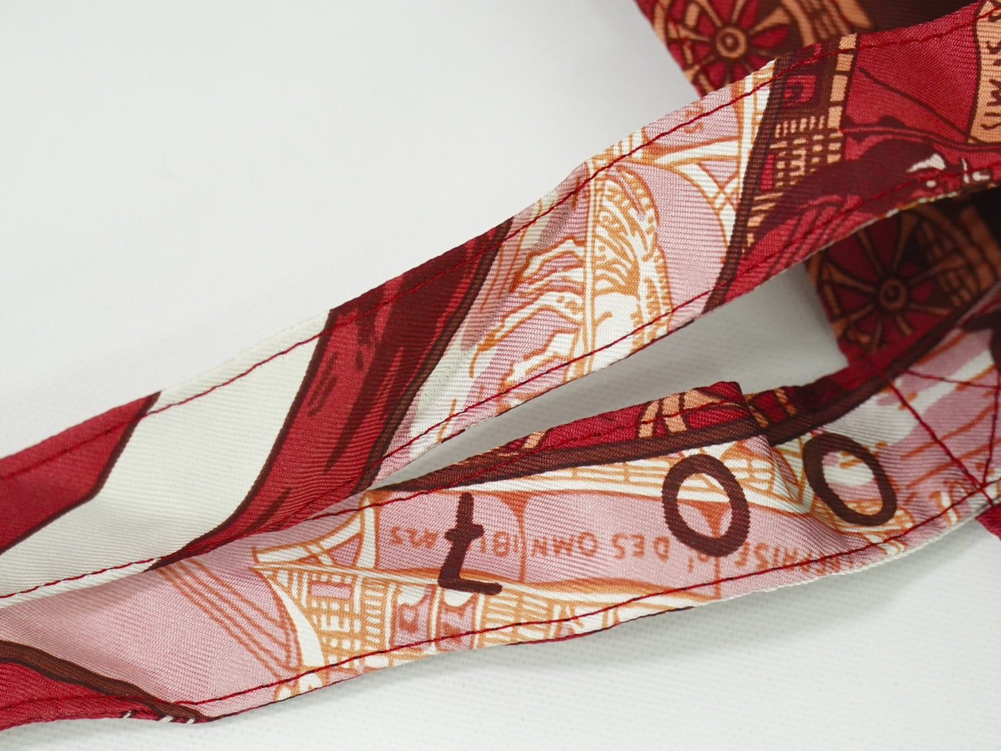 Hermes Silky Pop Tote Printed Silk, BURGUNDY, SILK, Tote bag