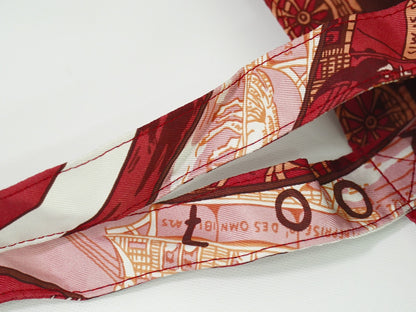 Hermes Silky Pop Tote Printed Silk, BURGUNDY, SILK, Tote bag
