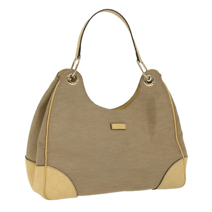 Gucci Colbert Hobo Canvas with Leather, BROWN, CANVAS, Shoulder bag