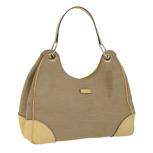 Gucci Colbert Hobo Canvas with Leather, BROWN, CANVAS, Shoulder bag