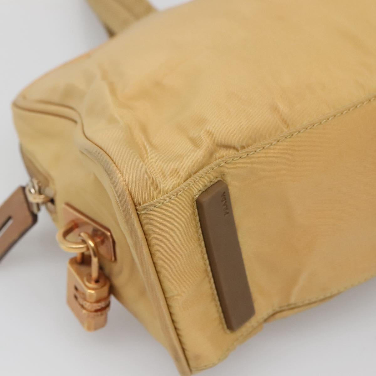 Prada Vintage Handbag Canvas, GOLD, NYLON, Handbag