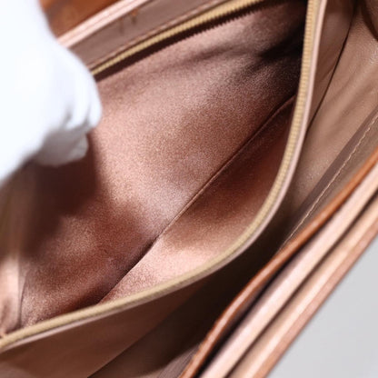 Gucci Vintage Handbag Leather, BROWN, LEATHER, Handbag