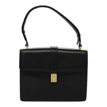 Celine Shoulder Bag Leather, BLACK, LEATHER, Shoulder bag