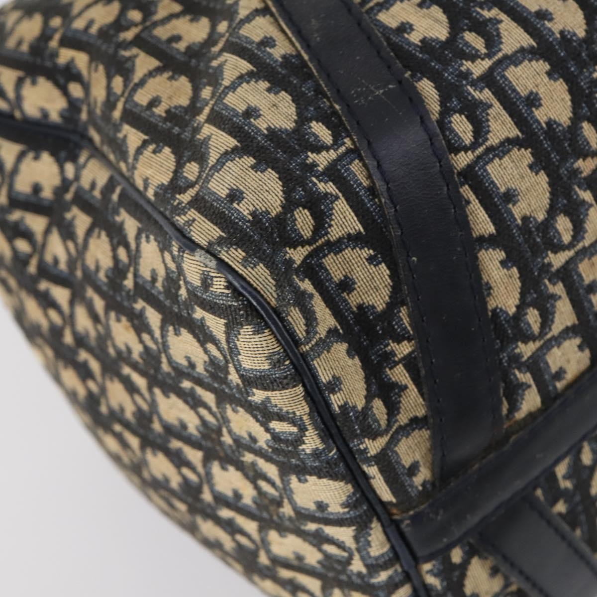 Christian Dior Vintage Trotter Boston Bag Diorissimo Canvas, NAVY, CANVAS, Travel bag