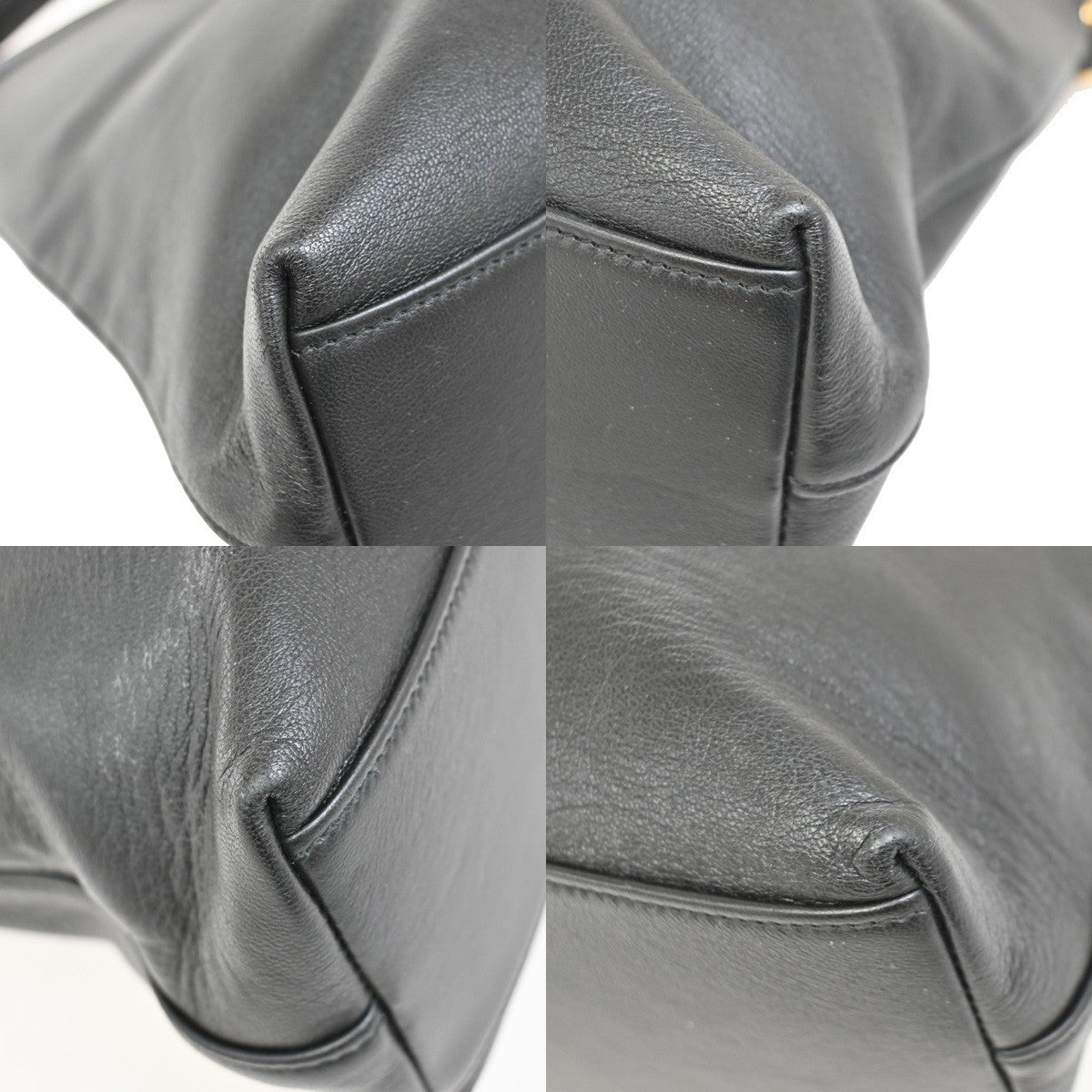 Gucci Linea Matisse Interlocking G Top Handle Tote Leather, BLACK, LEATHER, Tote bag