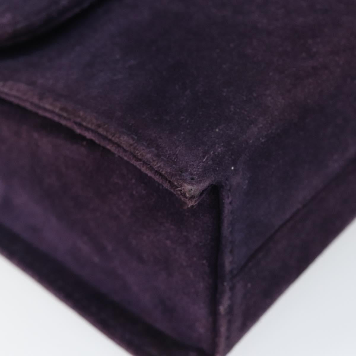 Chanel Flap Clutch Shearling, PURPLE, SUEDE, Clutche & pouche