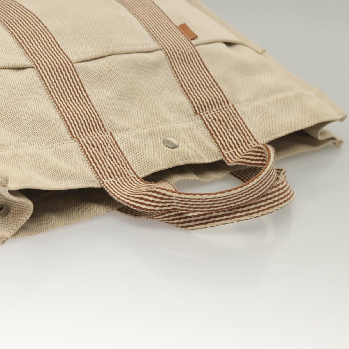 Hermes Fourre Tout Tote Toile, BEIGE, CANVAS, Tote bag