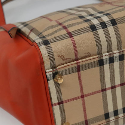 Burberry Canterbury Panels Tote Haymarket Coated Canvas and Leather, BEIGE, CANVAS, Tote bag