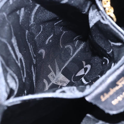 Salvatore Ferragamo Vala tote Canvas, BLACK, CANVAS, Tote bag