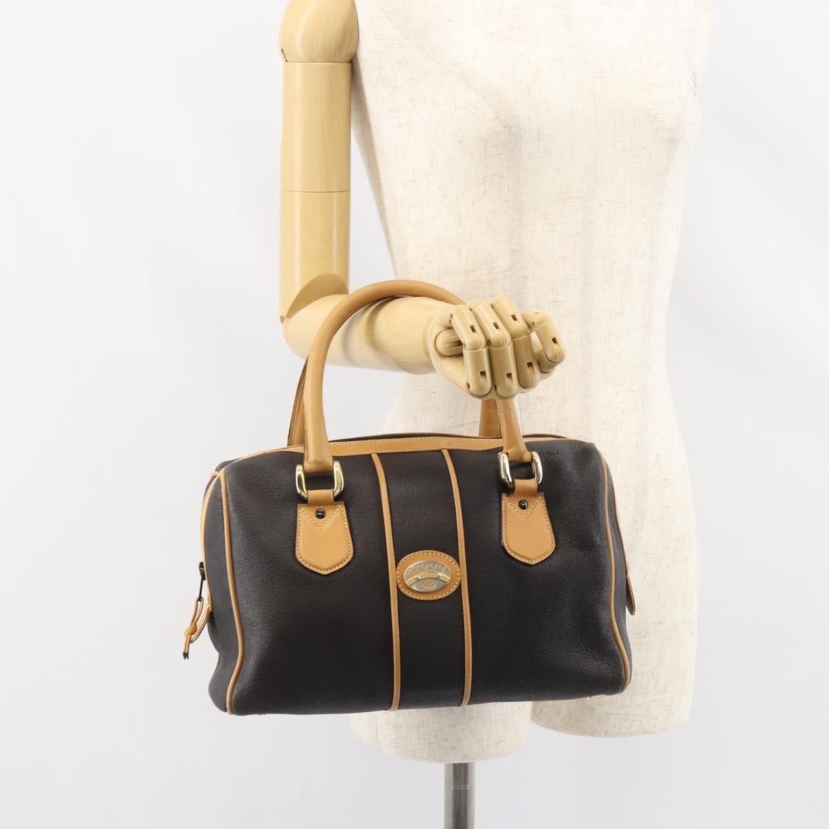 Gucci Vintage Boston Bag Leather, BLACK, LEATHER, Travel bag