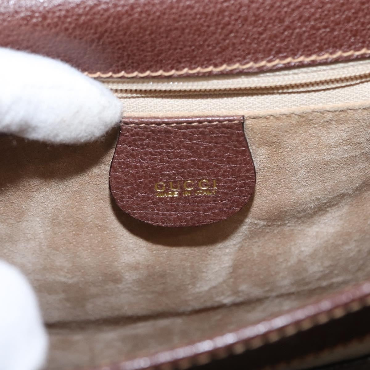 Gucci Vintage Shoulder Bag Leather, BROWN, LEATHER, Shoulder bag