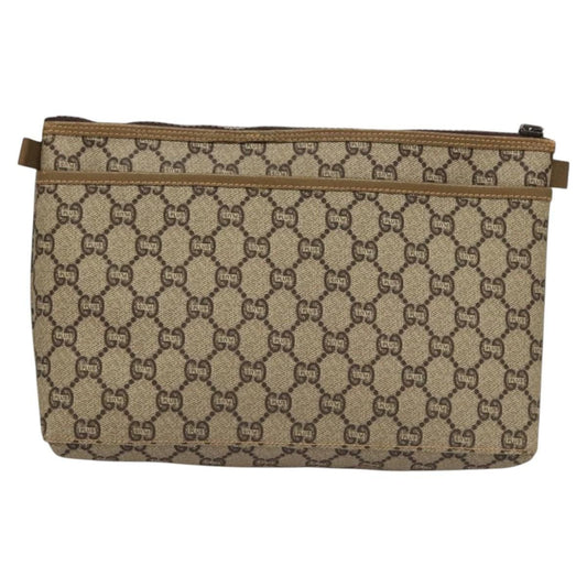 Gucci GG Plus Supreme Pouch Canvas, BEIGE, CANVAS, Clutche & pouche