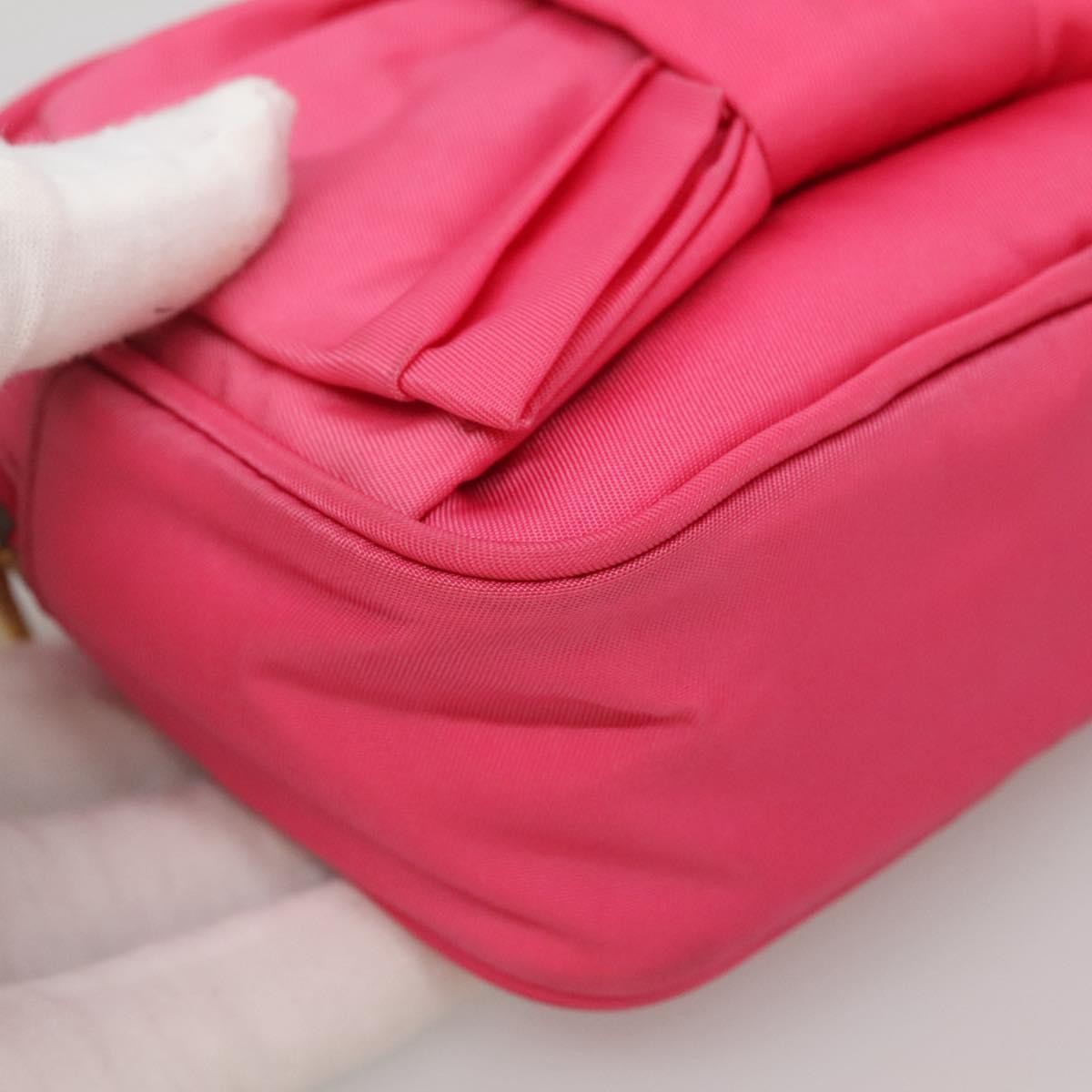 Prada Bow Camera Crossbody Bag Tessuto, PINK, NYLON, Clutche & pouche