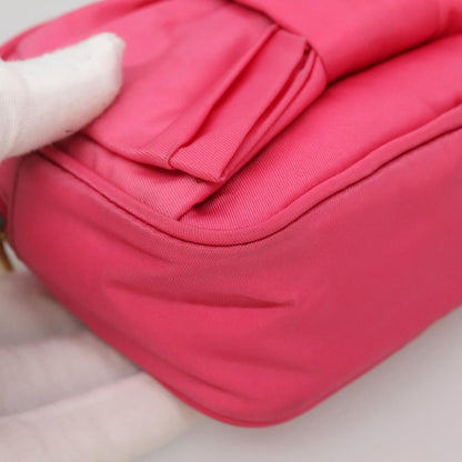 Prada Bow Camera Crossbody Bag Tessuto, PINK, NYLON, Clutche & pouche