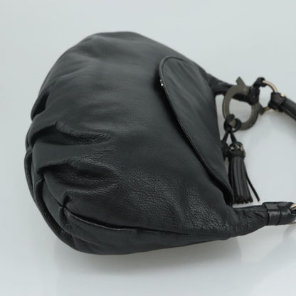 Salvatore Ferragamo Flap Handbag Leather, BLACK, LEATHER, Handbag