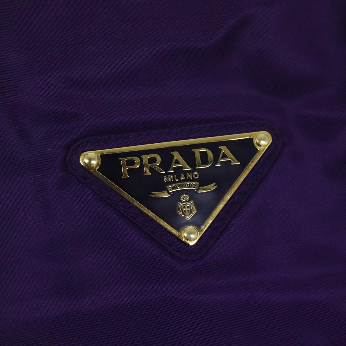 Prada Convertible Chain Tote Quilted Tessuto, PURPLE, NYLON, Shoulder bag