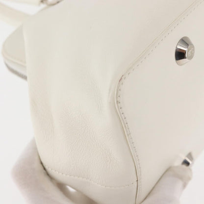 Christian Dior Vintage Handbag Leather, WHITE, LEATHER, Handbag
