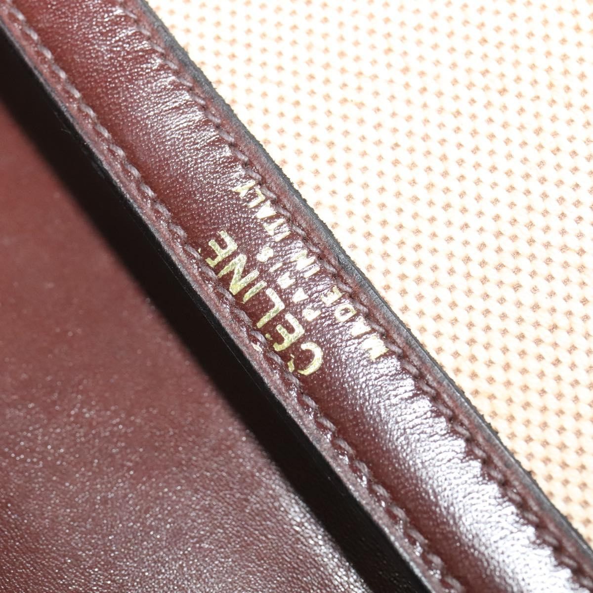 Celine Horse Carriage Shoulder bag Canvas and Leather, BEIGE, CANVAS, Shoulder bag