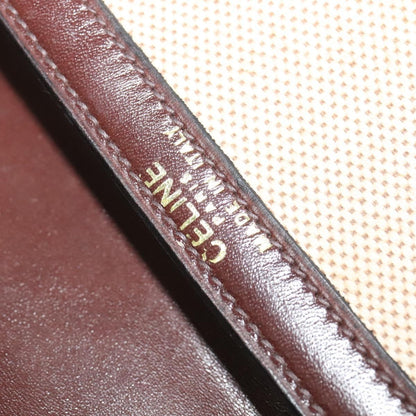 Celine Horse Carriage Shoulder bag Canvas and Leather, BEIGE, CANVAS, Shoulder bag