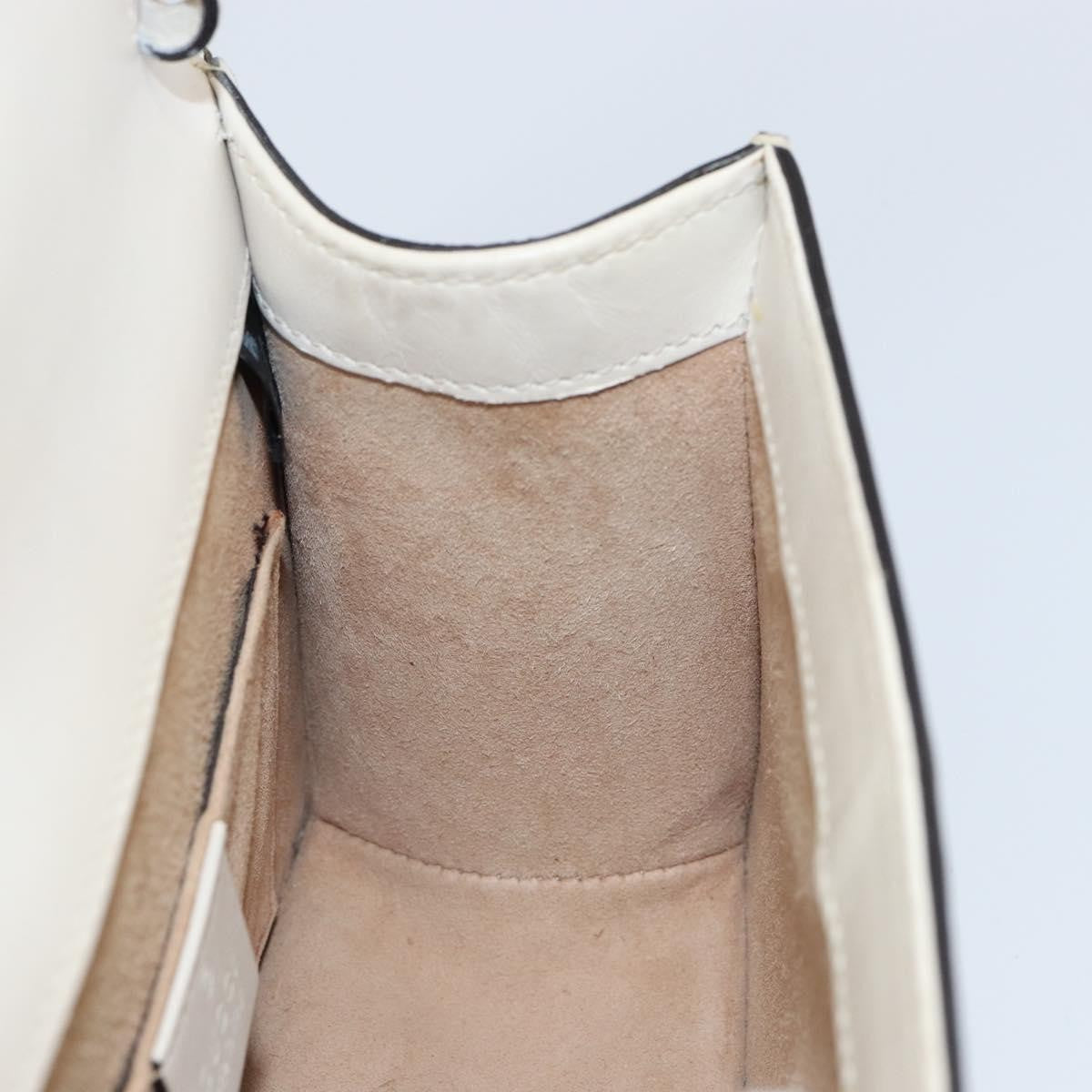 Gucci Sylvie Top Handle Bag Leather, WHITE, LEATHER, Handbag