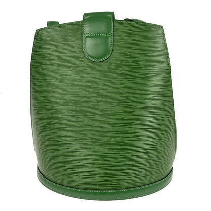 Louis Vuitton Cluny Shoulder Bag Epi Leather, GREEN, LEATHER, Shoulder bag