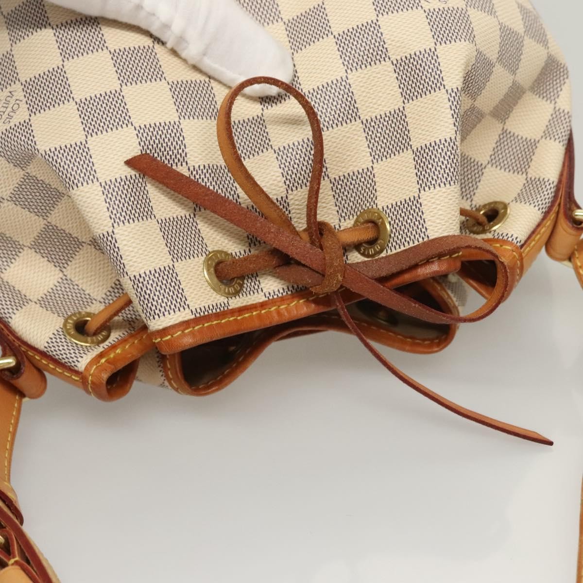 Louis Vuitton Noe Handbag Damier, WHITE, CANVAS, Handbag
