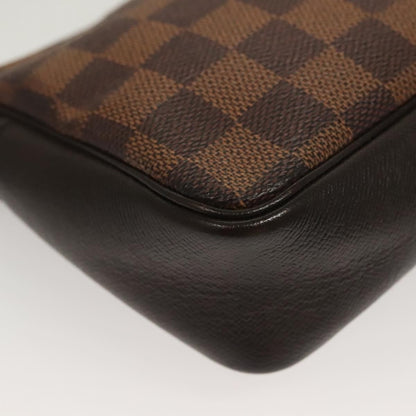 Louis Vuitton Trousse Make Up Bag Damier, BROWN, CANVAS, Clutche & pouche