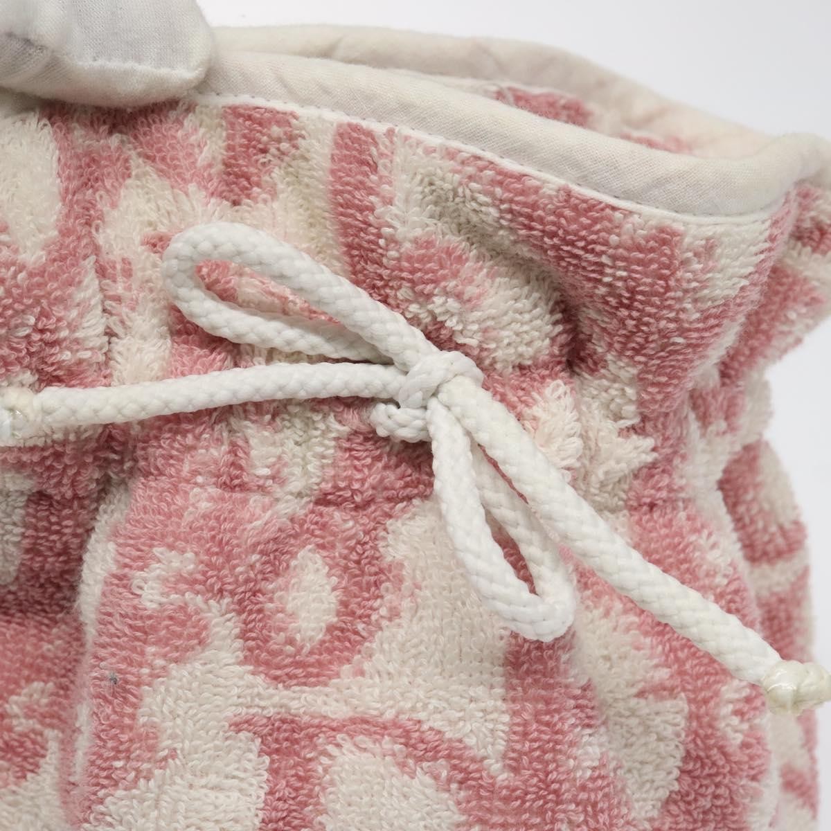 Christian Dior Vintage Trotter Pouch Pile, PINK, COTTON, Clutche & pouche