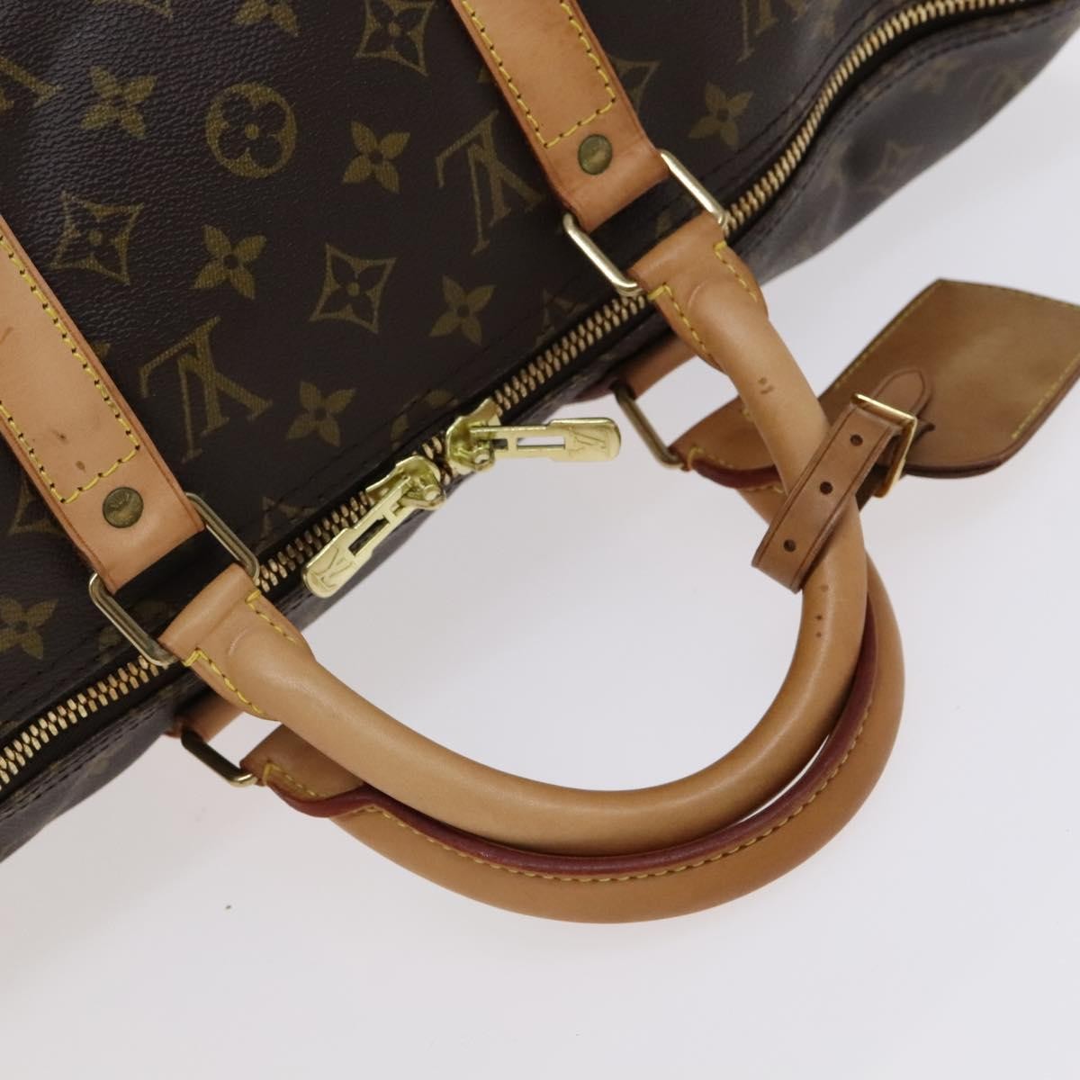 Louis Vuitton Keepall Bag Monogram Canvas, BROWN, CANVAS, Travel bag