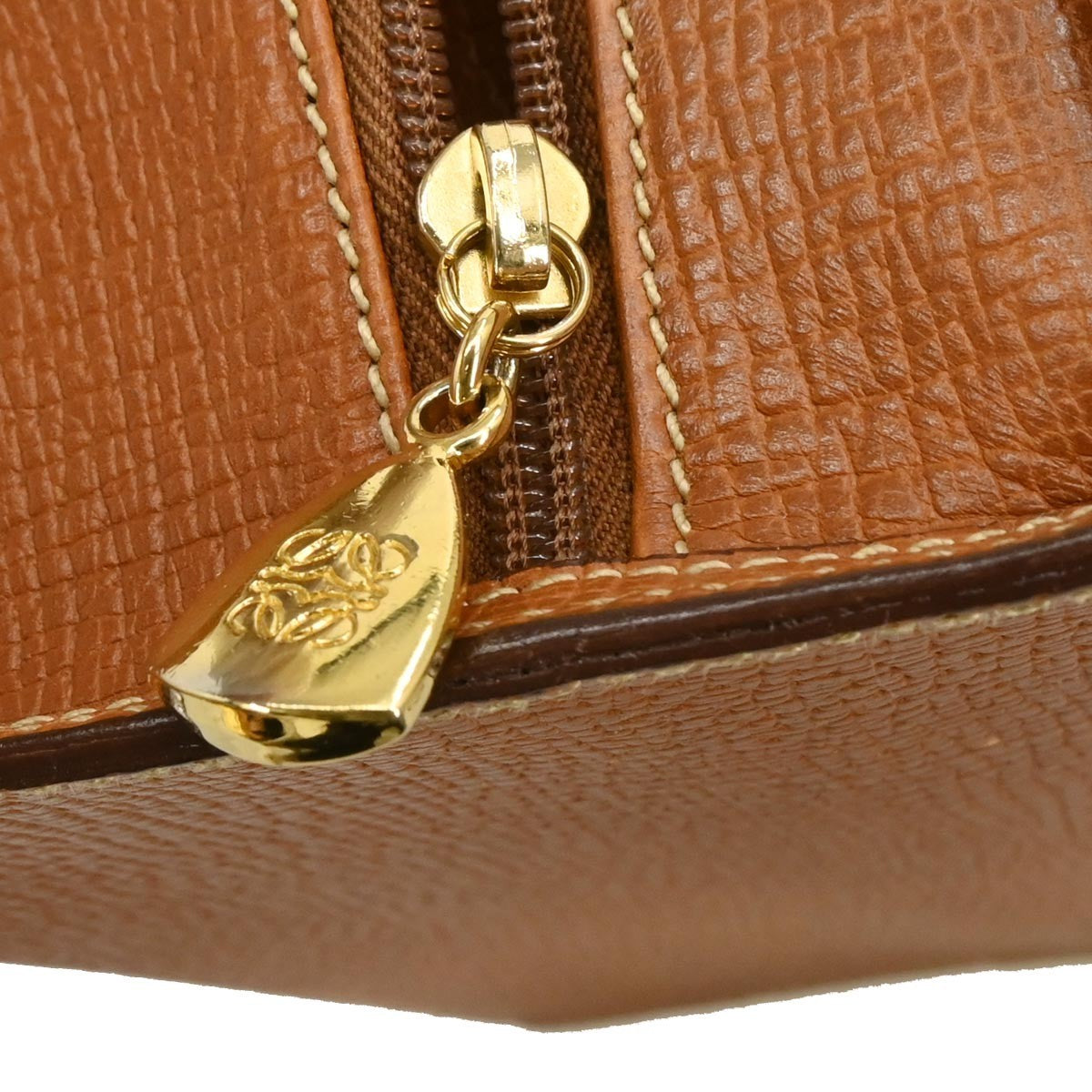 Loewe Turn Lock Leather, BROWN, LEATHER, Handbag