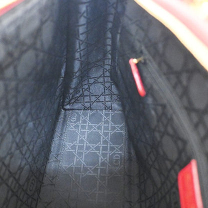 Christian Dior Vintage Lady Dior Bag Cannage Quilt Lambskin, RED, LEATHER, Handbag