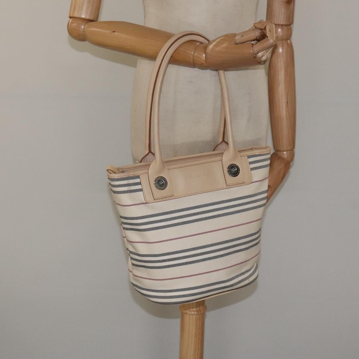 Burberry Nova Check Tote Canvas and Leather, BEIGE, CANVAS, Tote bag