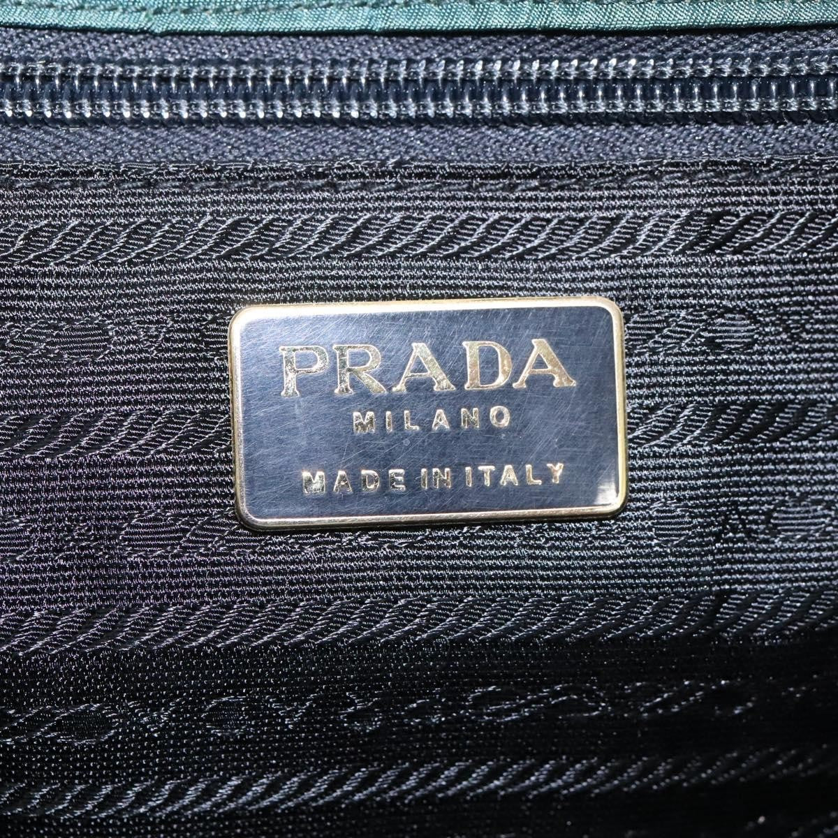 Prada Metal Handles Tote Tessuto, KHAKI, NYLON, Tote bag