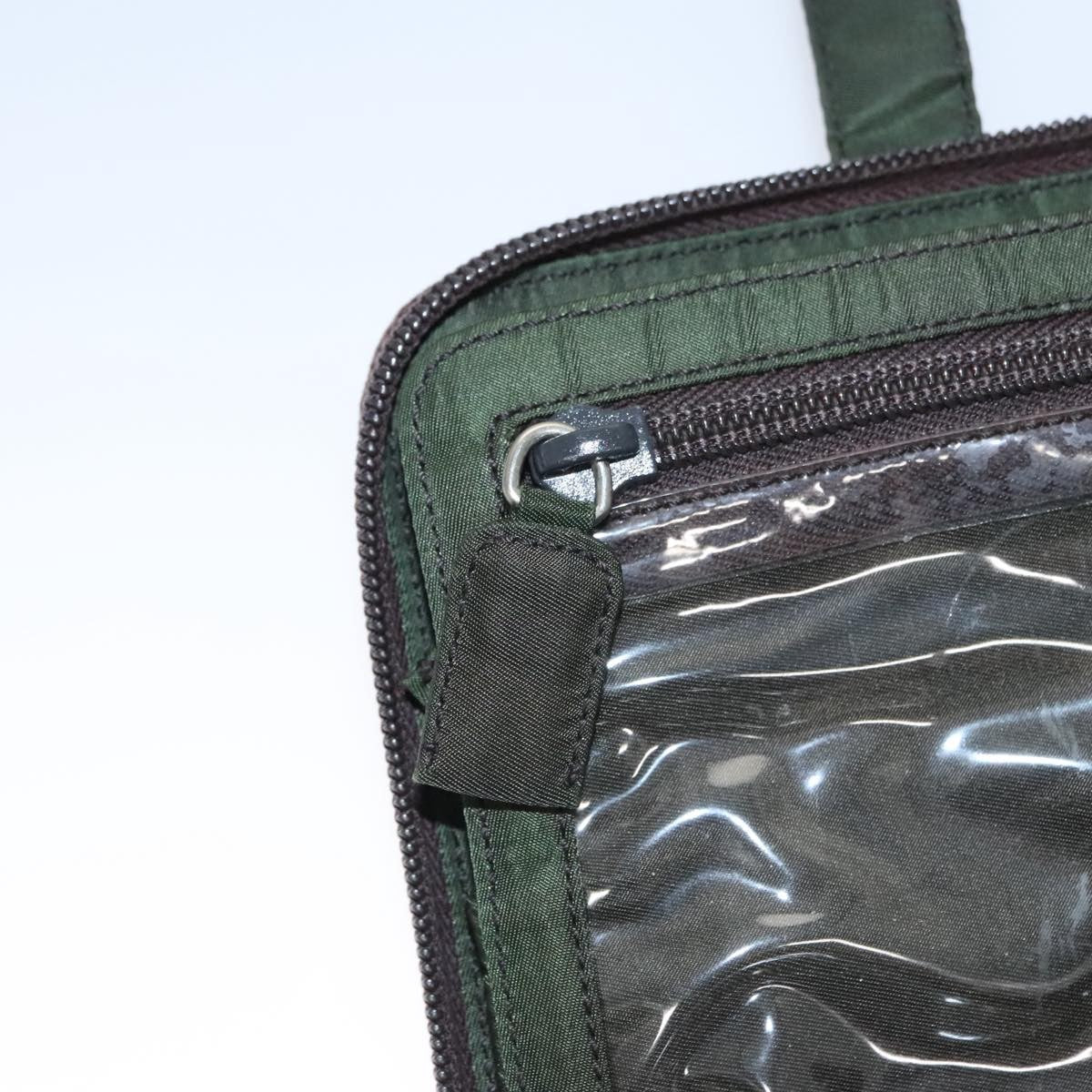 Prada Vintage Zip Handbag Tessuto, GREEN, NYLON, Handbag