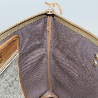 Christian Dior Vintage Honeycomb Tote Bag Canvas and Leather, BEIGE, CANVAS, Tote bag