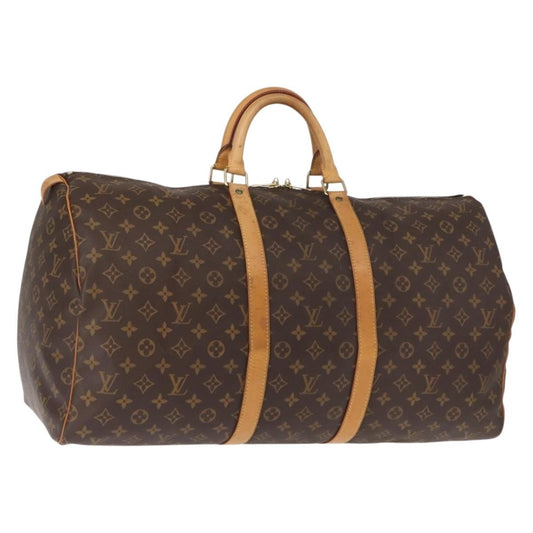 Louis Vuitton Keepall Bag Monogram Canvas, BROWN, CANVAS, Travel bag