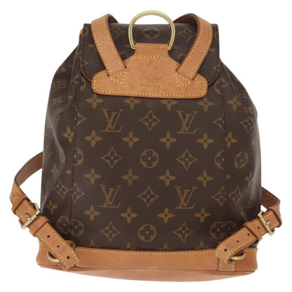 Louis Vuitton Vintage Montsouris Backpack Monogram Canvas, BROWN, CANVAS, Backpack