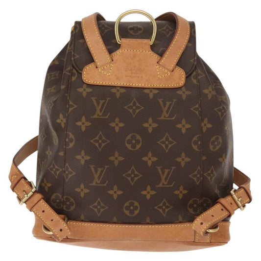 Louis Vuitton Vintage Montsouris Backpack Monogram Canvas, BROWN, CANVAS, Backpack