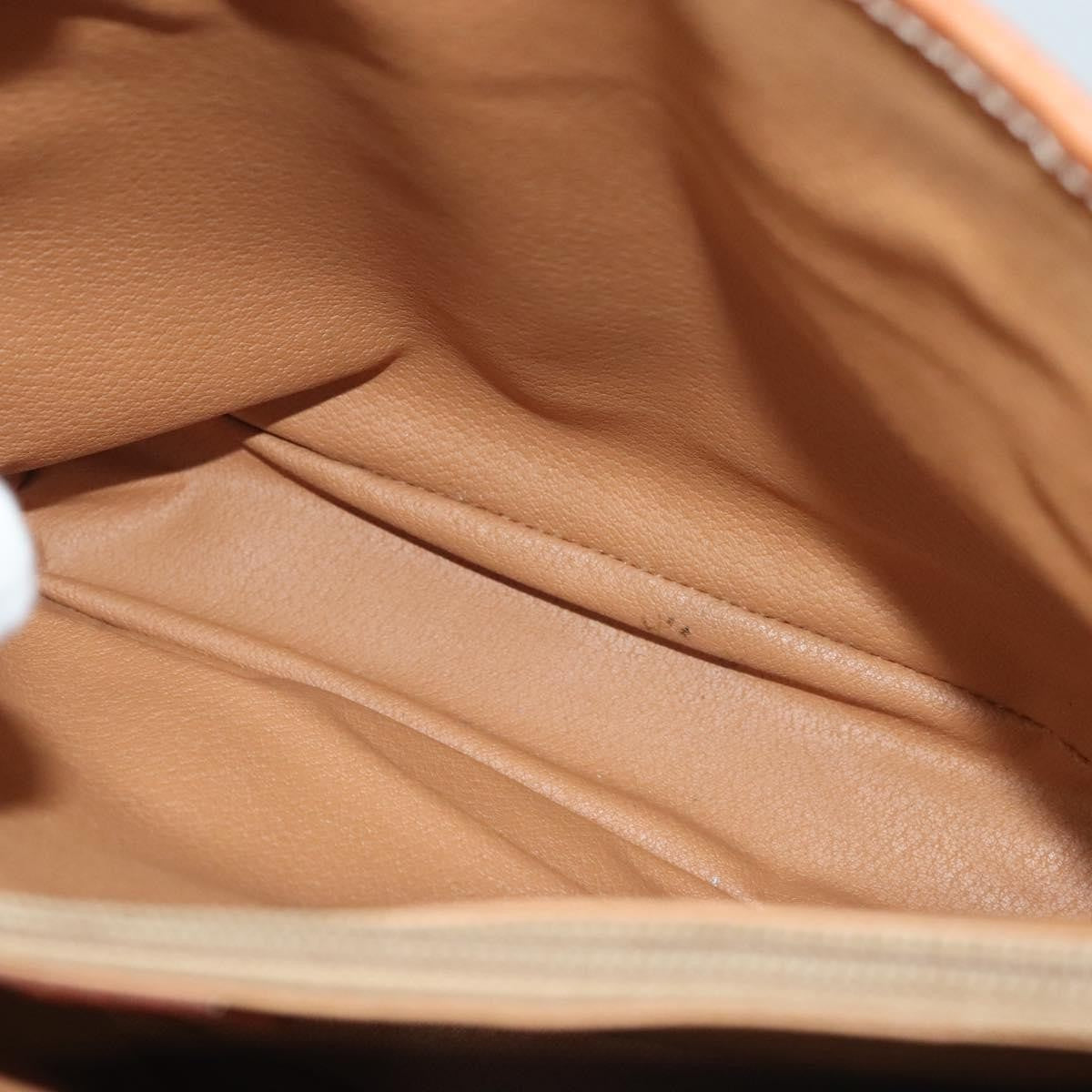 Celine Vintage Macadam Handbag Leather, BROWN, LEATHER, Handbag