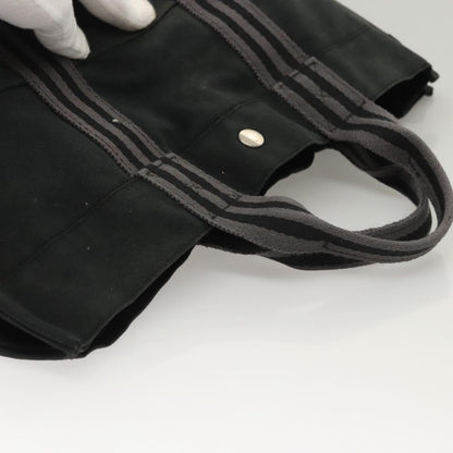 Hermes Fourre Tout Tote Canvas, BLACK, CANVAS, Tote bag