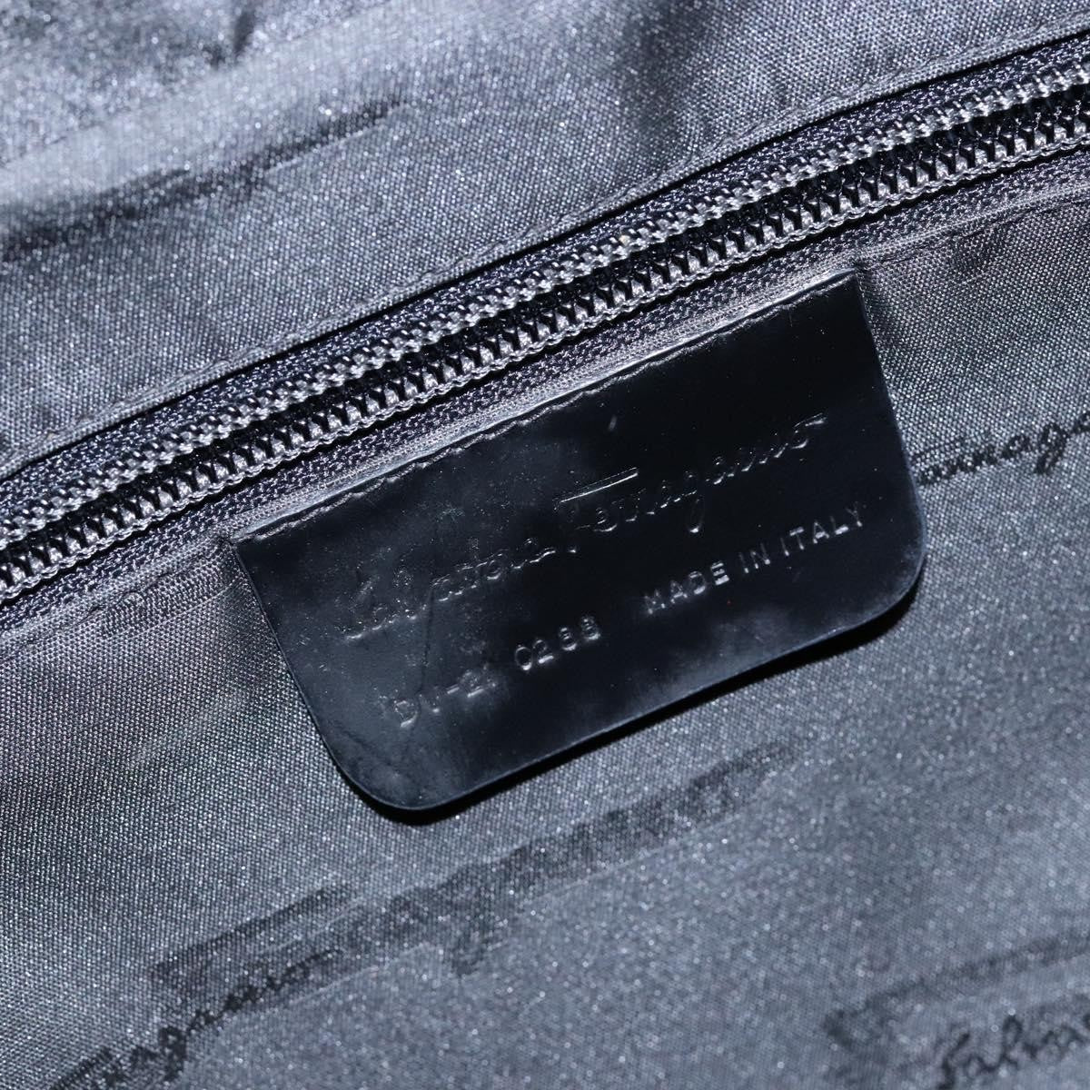 Salvatore Ferragamo Vintage Handbag Canvas, BLACK, CANVAS, Handbag