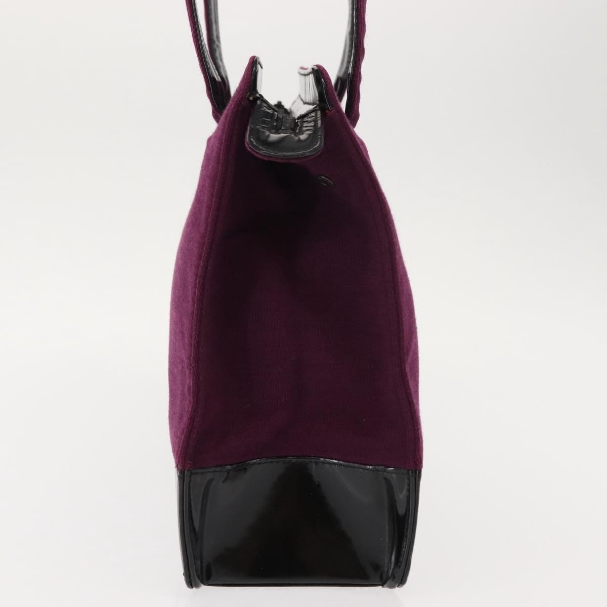 Chanel Vintage Logo Tote Cotton, PURPLE, COTTON, Tote bag