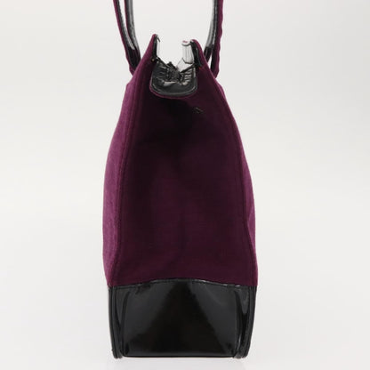 Chanel Vintage Logo Tote Cotton, PURPLE, COTTON, Tote bag