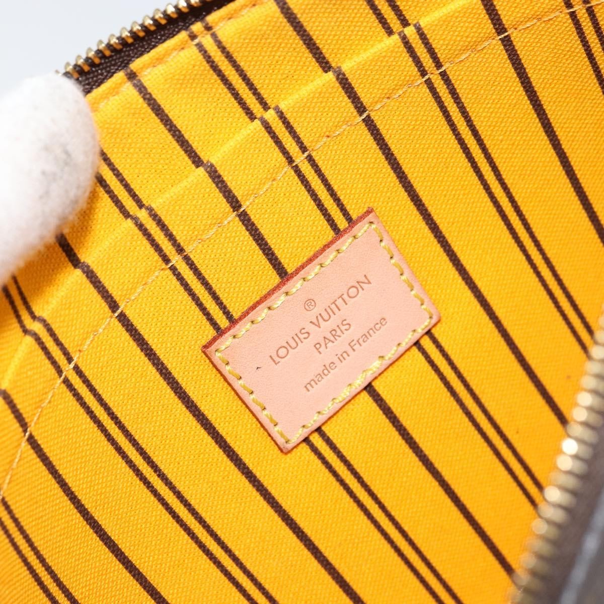 Louis Vuitton Neverfull Pochette Monogram Canvas, BROWN, CANVAS, Clutche & pouche