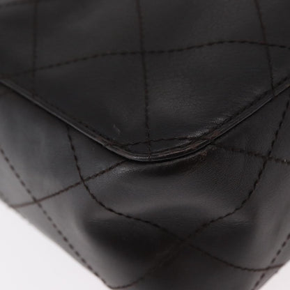 Chanel Vintage Front Pocket Camera Shoulder Bag Leather, BROWN, LEATHER, Shoulder bag