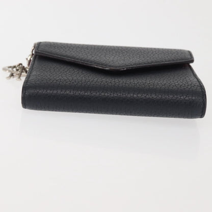 Christian Dior Diorissimo Envelope Wallet Leather, NAVY, LEATHER, Wallets