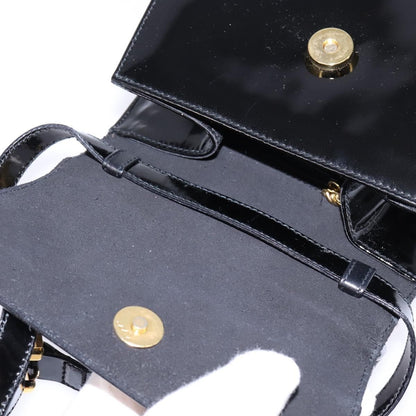 Salvatore Ferragamo Vintage Vara Bow Top Handle Bag Patent Leather, BLACK, PATENT_LEATHER, Handbag